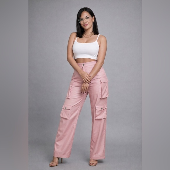 💞 Blush Power Luxe Cargo Pants - Picture 6 of 15